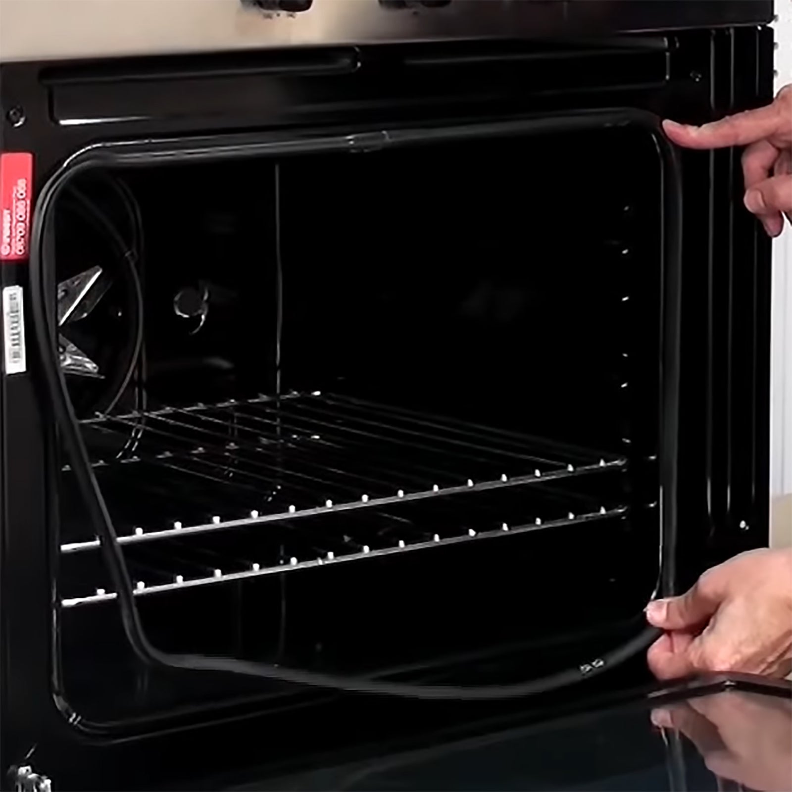 Main Rubber Door Seal with Corner Fixing Clips for Indesit Oven Cookers (445mm x 350mm)