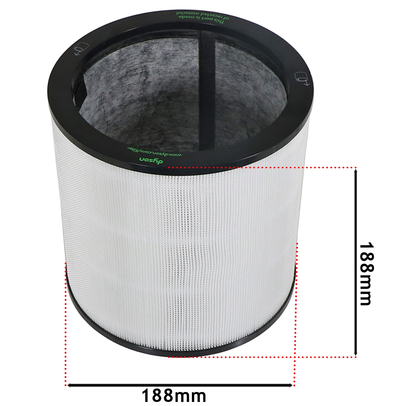 Dyson Glass HEPA Filter for Air Purifier Pure Cool Link Tower Genuine 967089-17 (Pack of 2)