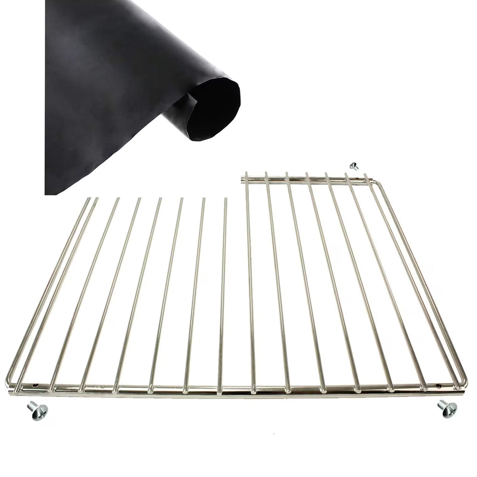 Universal Adjustable Extendable Oven Shelf (320 x 360-620mm) + Teflon Non-Stick Oven Liners