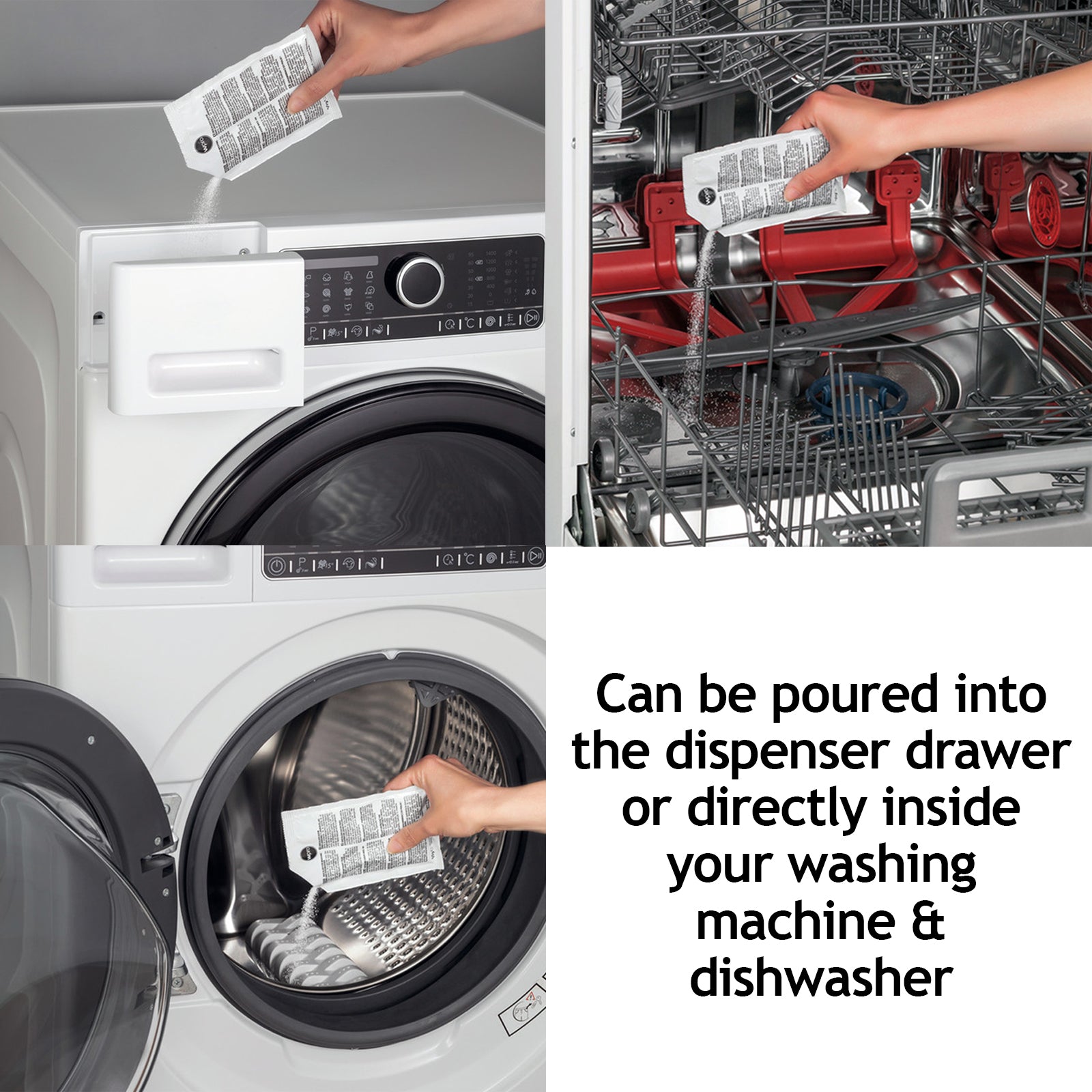 Universal Limescale & Grease Remover Washing Machine Dishwasher Pack of 12 C00424828