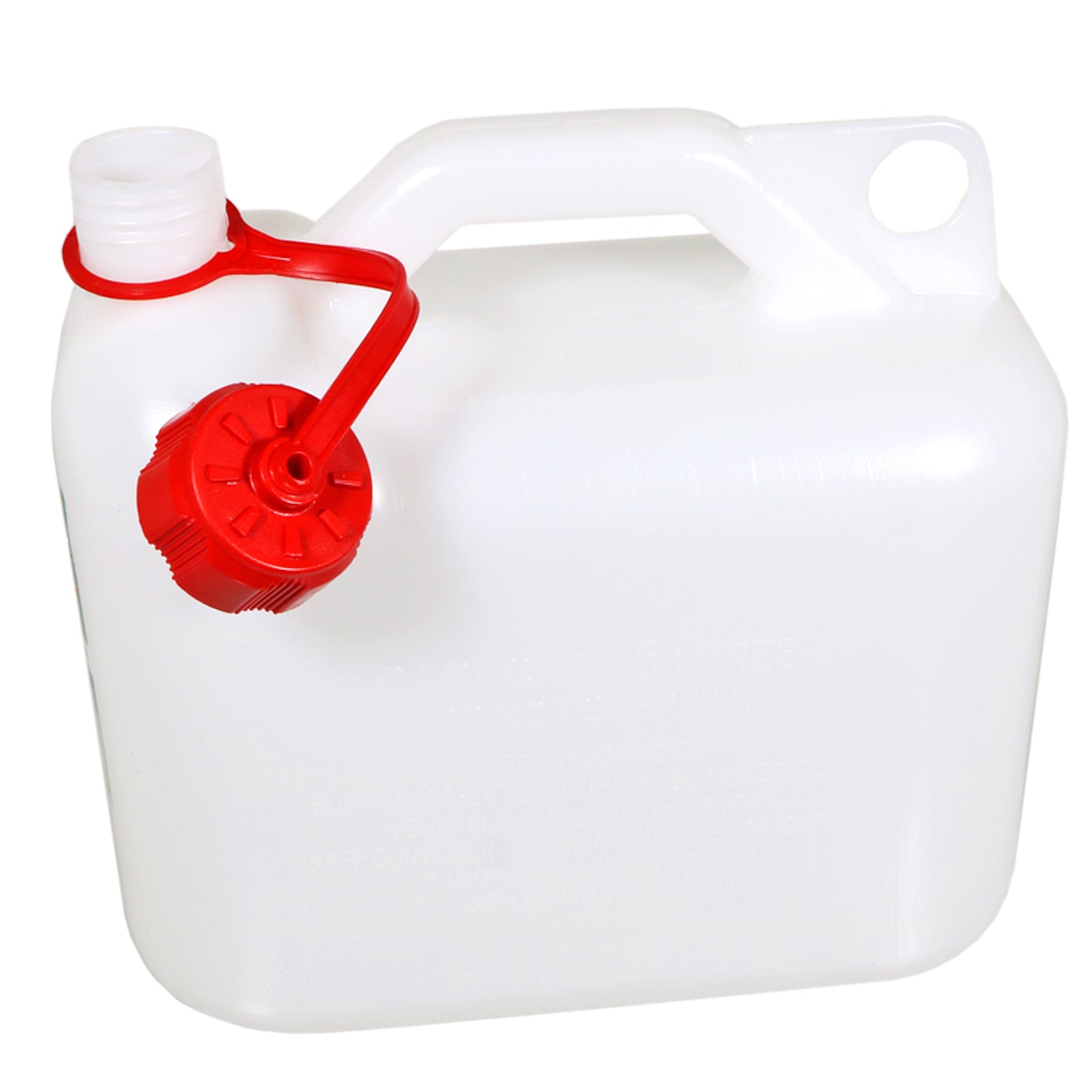Fuel Can 5L Large Plastic Petrol Diesel Jerry Can Clear Opaque Extension Spout