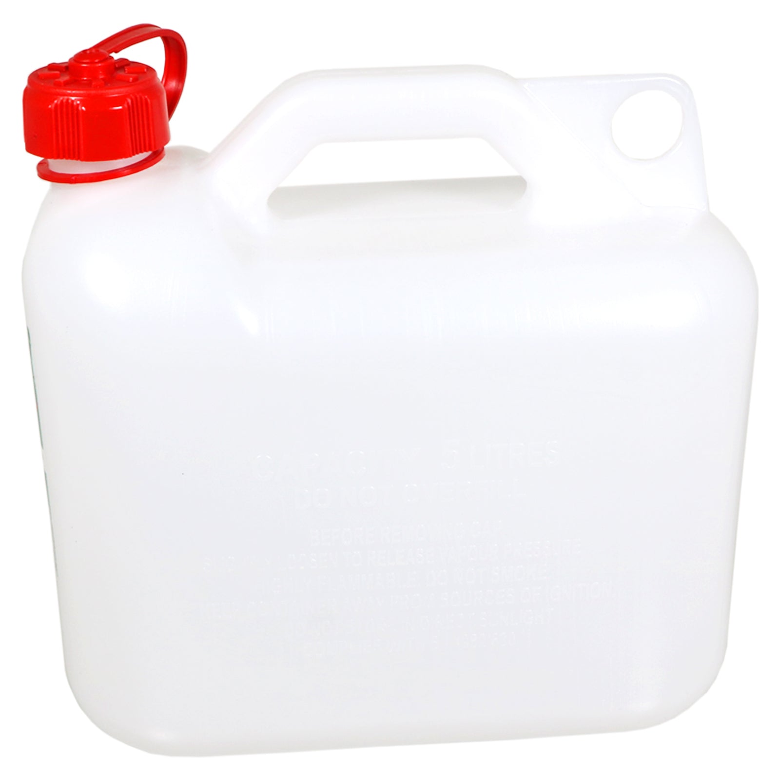 Fuel Can 5L Large Plastic Petrol Diesel Jerry Can Clear Opaque Extension Spout