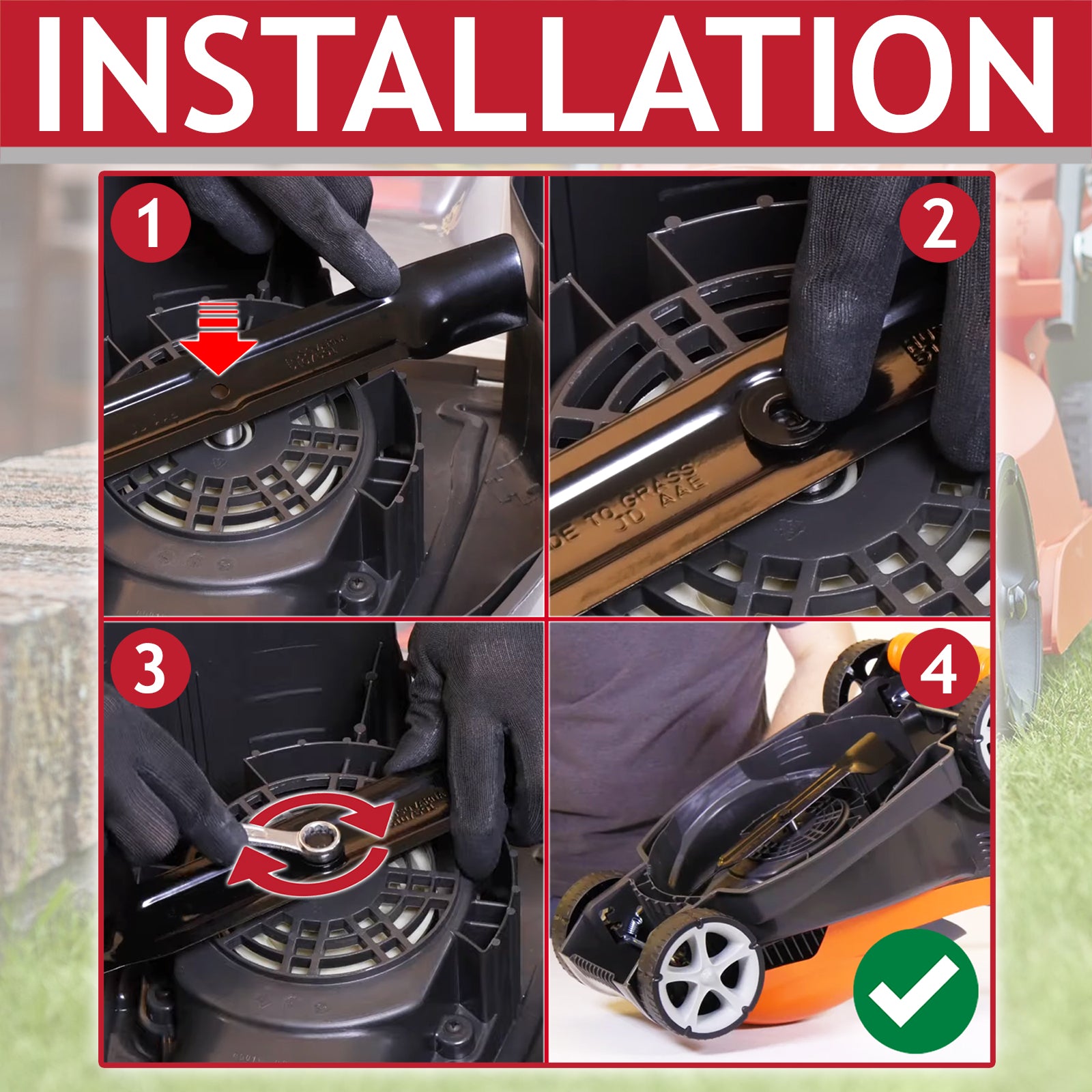 Metal Blade for Flymo Chevron 32 Easimo EM032 RE320 Rollermo RM032 Speedimo Venturer Visimo VM032 Lawnmower (32cm, Type FLY046)