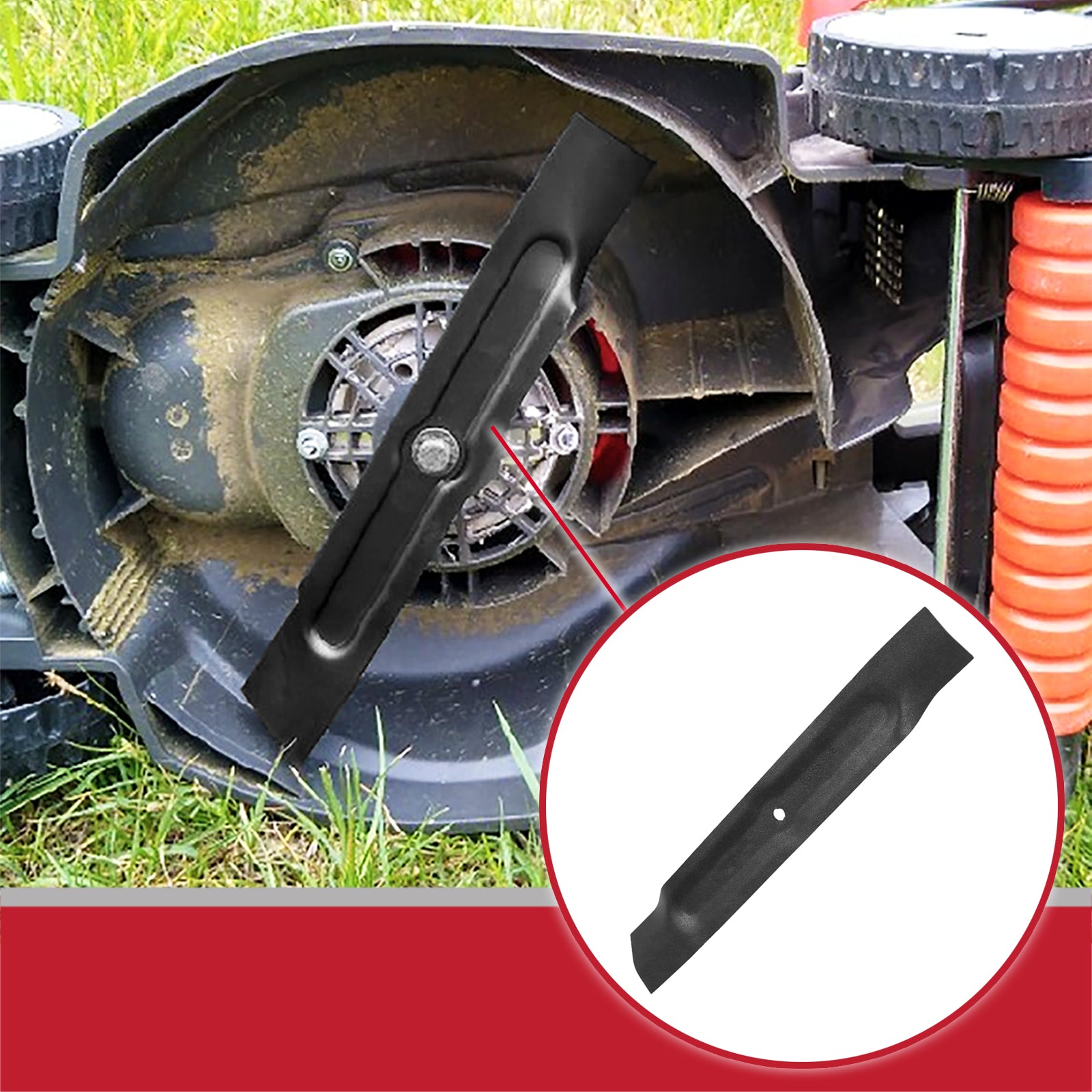 Metal Blade for Flymo Chevron 32 Easimo EM032 RE320 Rollermo RM032 Speedimo Venturer Visimo VM032 Lawnmower (32cm, Type FLY046)