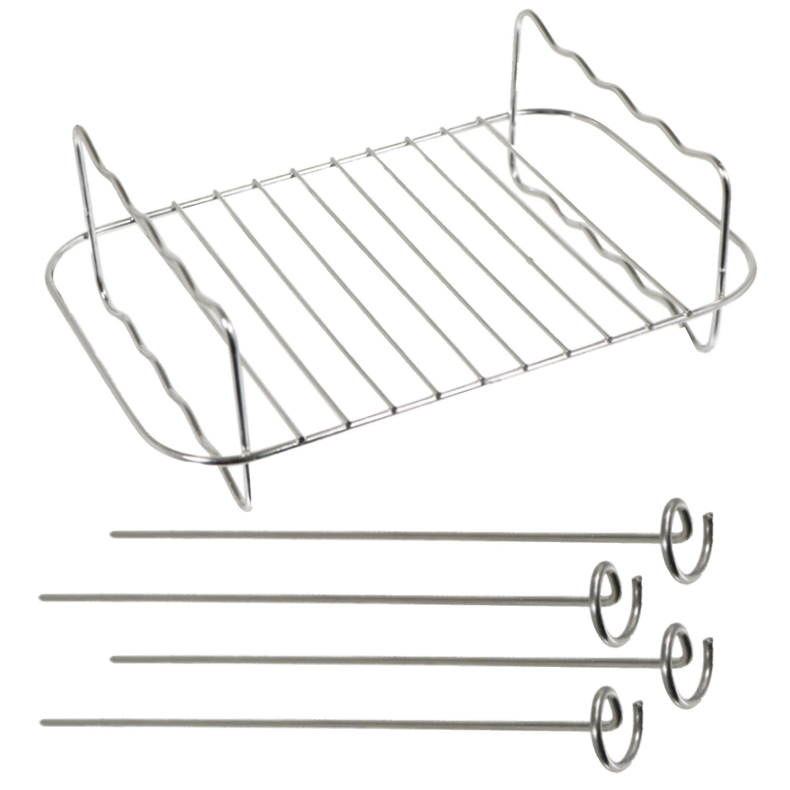 Racks for Ninja Air Fryer Foodi AF300 AF400 AF451 Double Basket Grill Shelf Skewer x 2