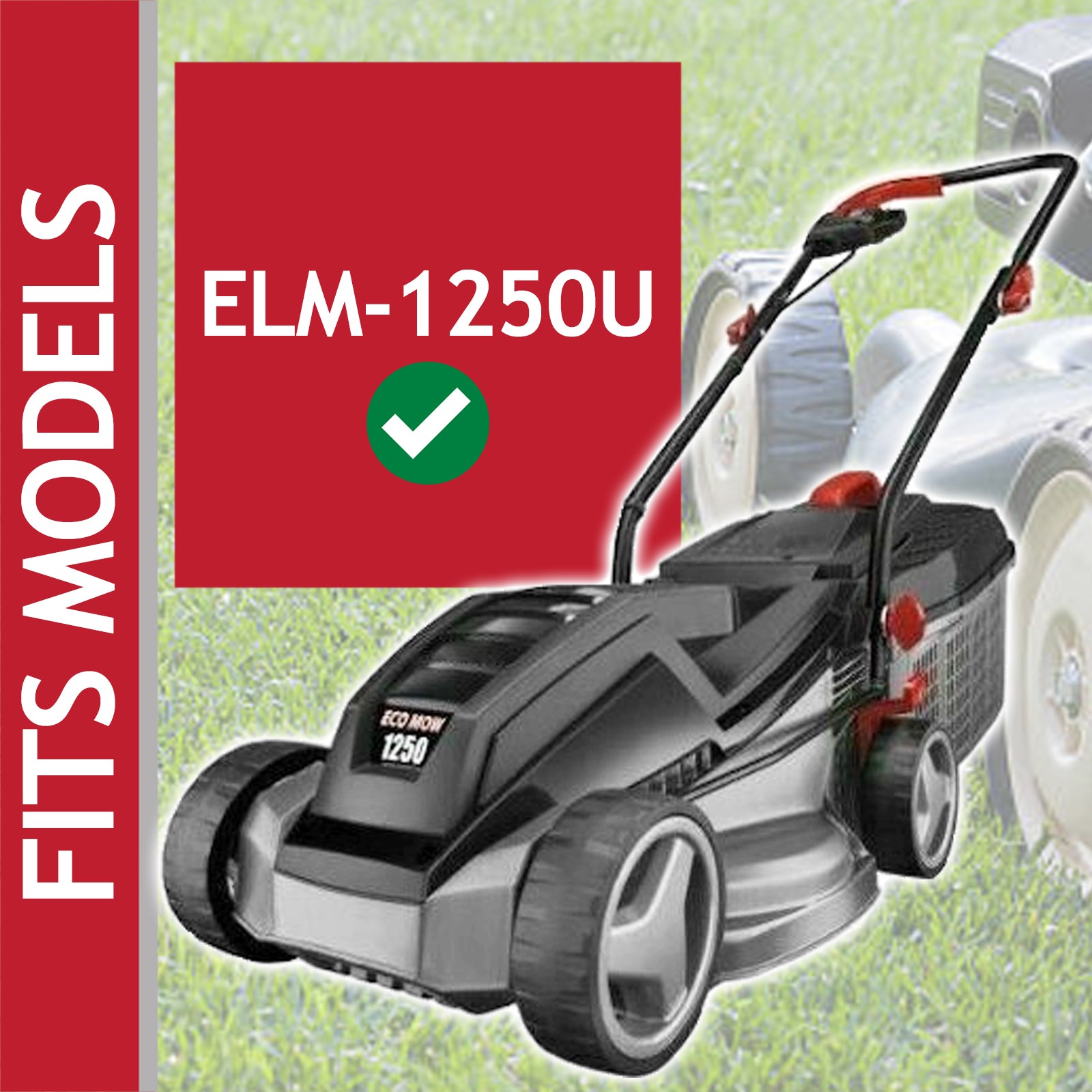 Metal Blade for Ozito ELM-1250U Lawnmower (32cm) + Drill Sharpener Attachment