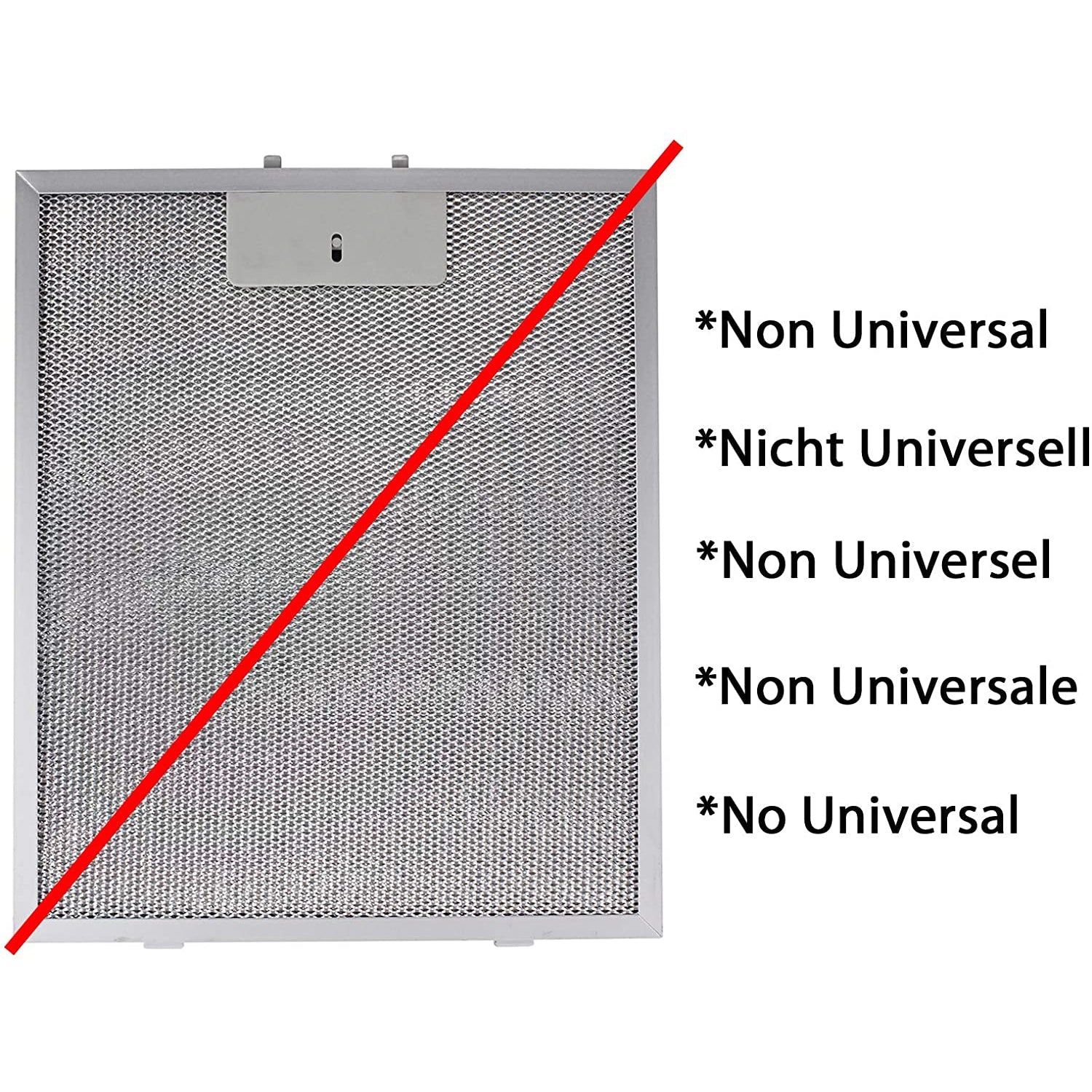 Metal Grease Mesh Filter for Bosch Neff Siemens Cooker Hood Extractor Fan Vent (Silver, 320 x 260mm)