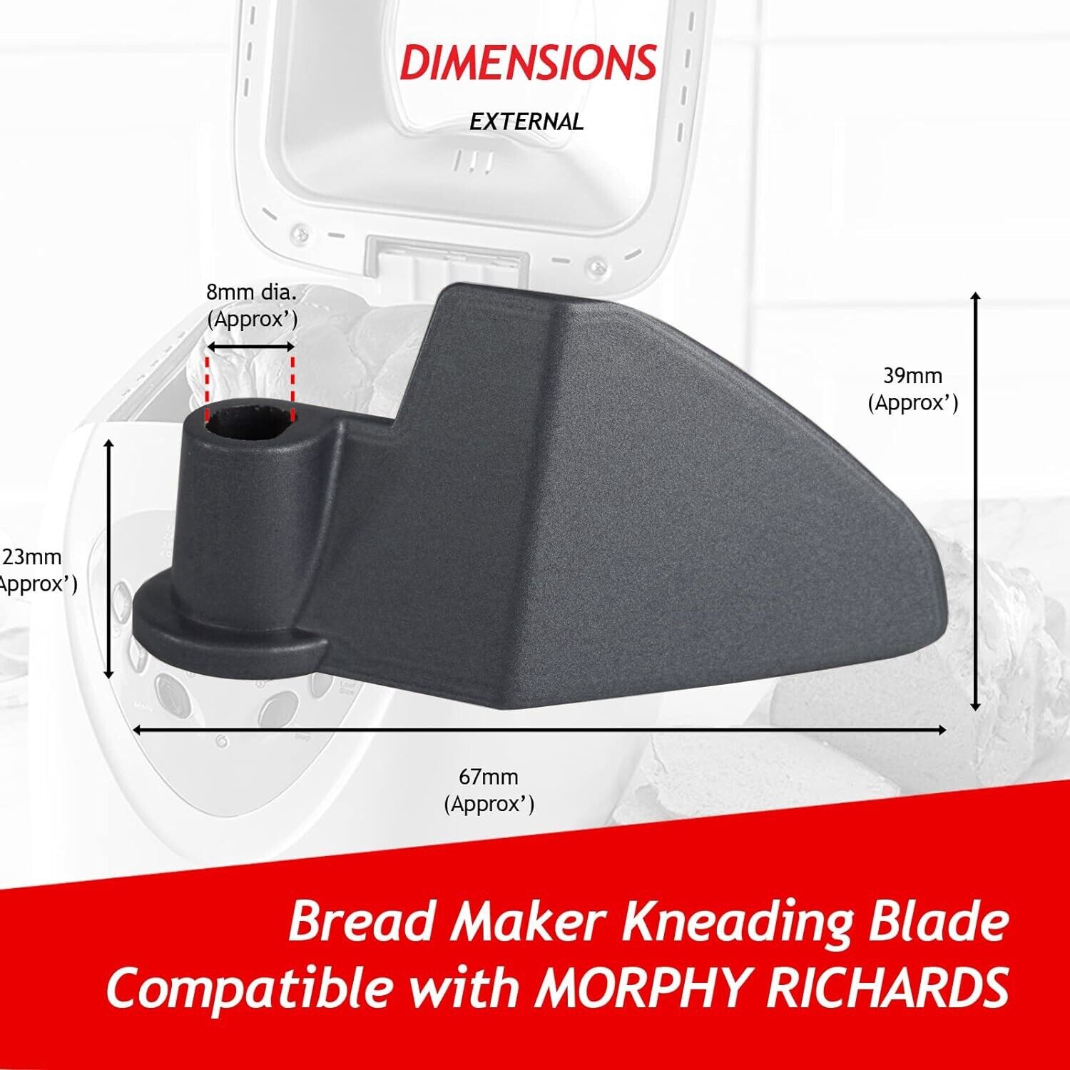 MORPHY RICHARDS Breadmaker Kneading Paddle Blade 48281 48282 48285 48286 48320