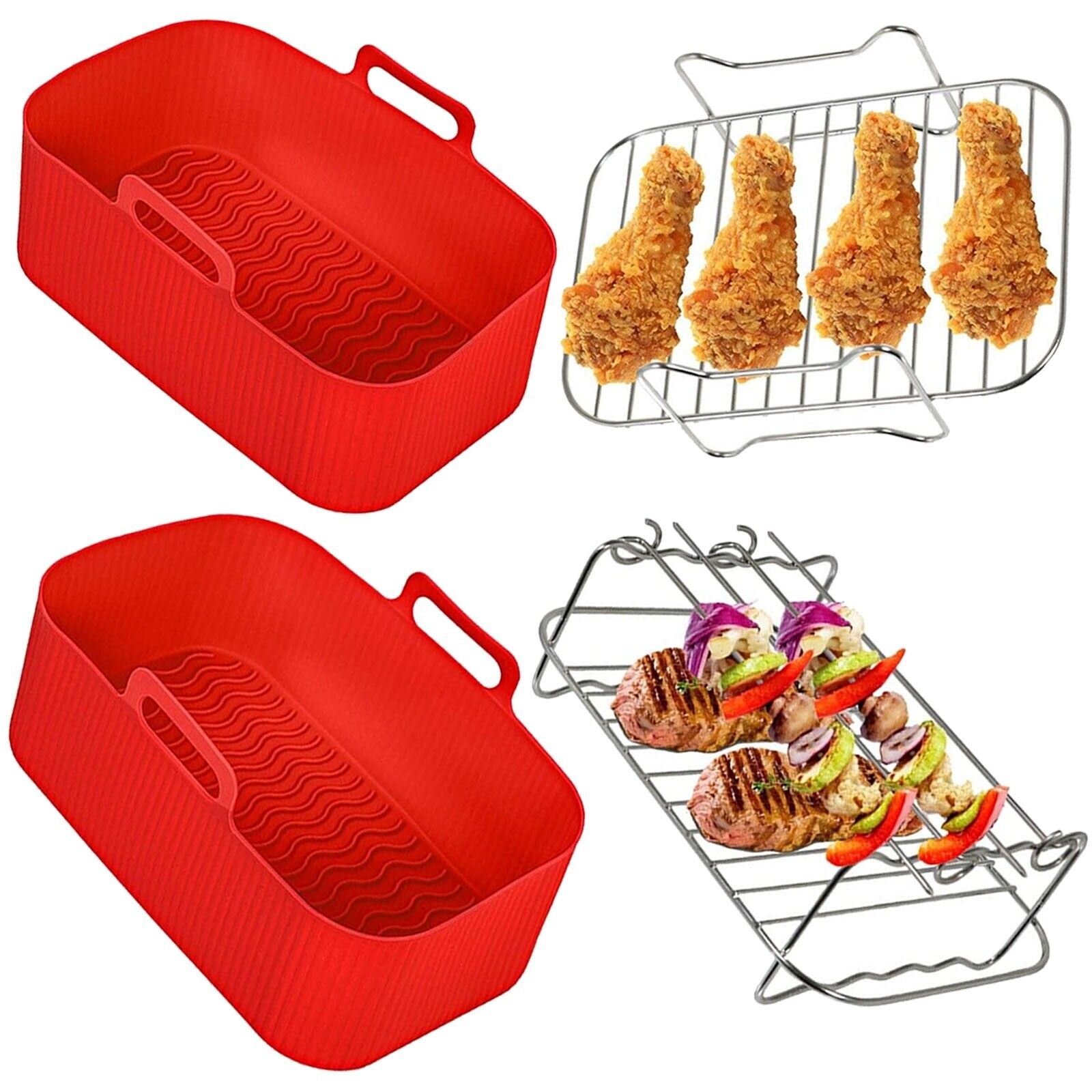 Basket Racks for NINJA Air Fryer Foodi AF300 AF400 Drawer Liner Pot Sh