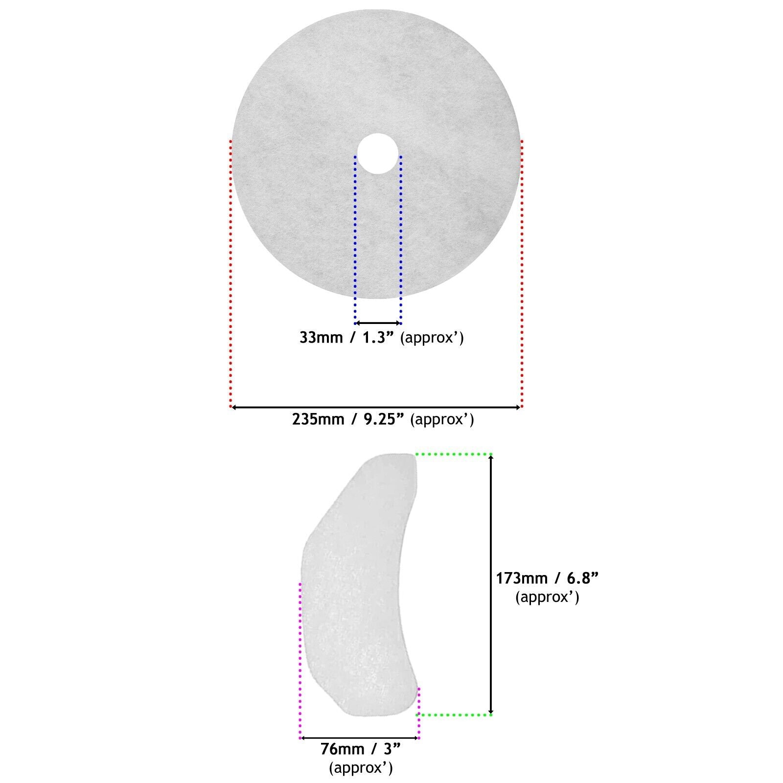 Tumble Dryer Cloth Exhaust + Air Intake Filters for Bush DHB7VTDW DHB7VTDB TD3CNBW TD3CNBB TDV7NBB TDV7NBW (10Pc Filter Kit)