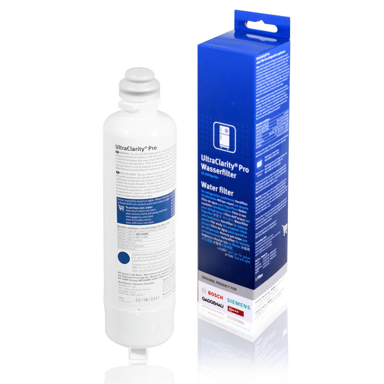 BOSCH Fridge Water Filter UltraClarity Pro Siemens Neff Gaggenau 11032518