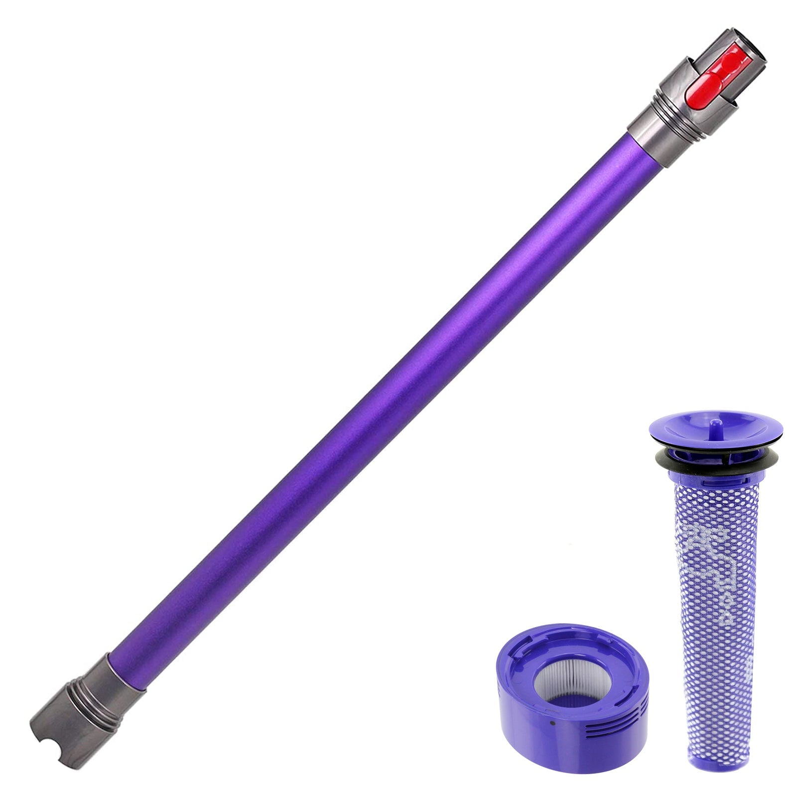 Purple Wand Tube for Dyson V8 SV10 Rod Pipe Vacuum + Pre + Post Motor Filter
