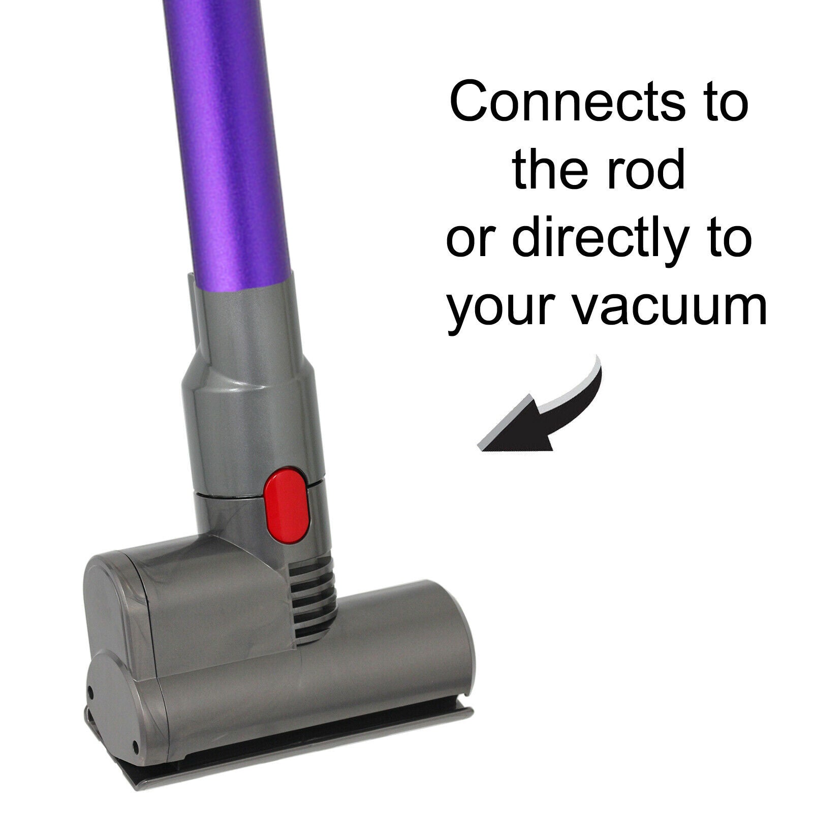 Vacuum Mini Motorised Turbine Brush for Dyson V10 SV12 + Purple Rod Wand Tube