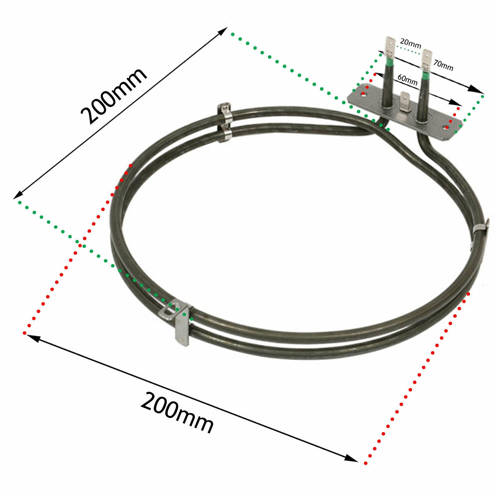 Genuine original replacement heating element for your Beko fan oven cooker