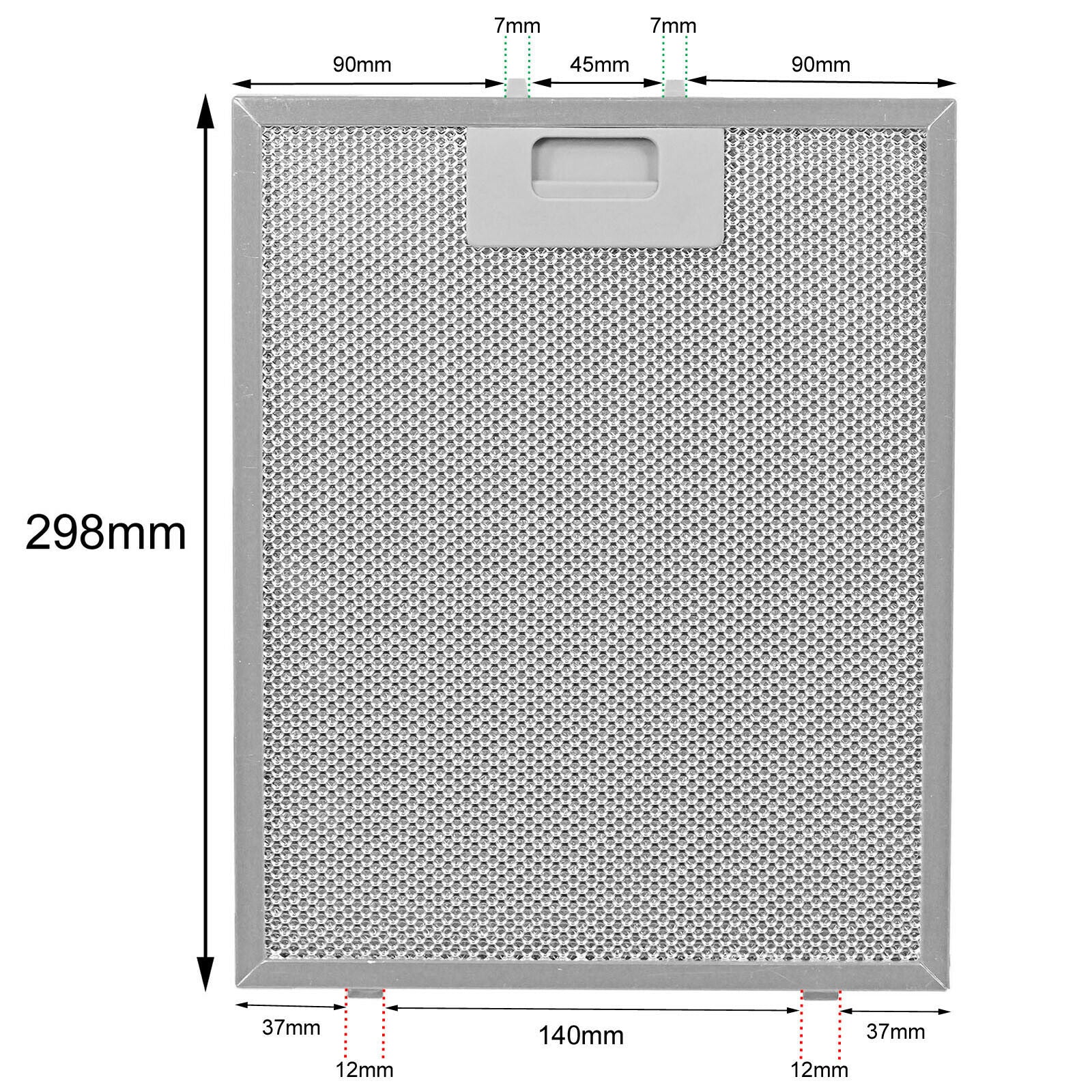 Cooker Hood Grease Filter UNIVERSAL Metal Vent Fan Grease Mesh 300 x 240 mm