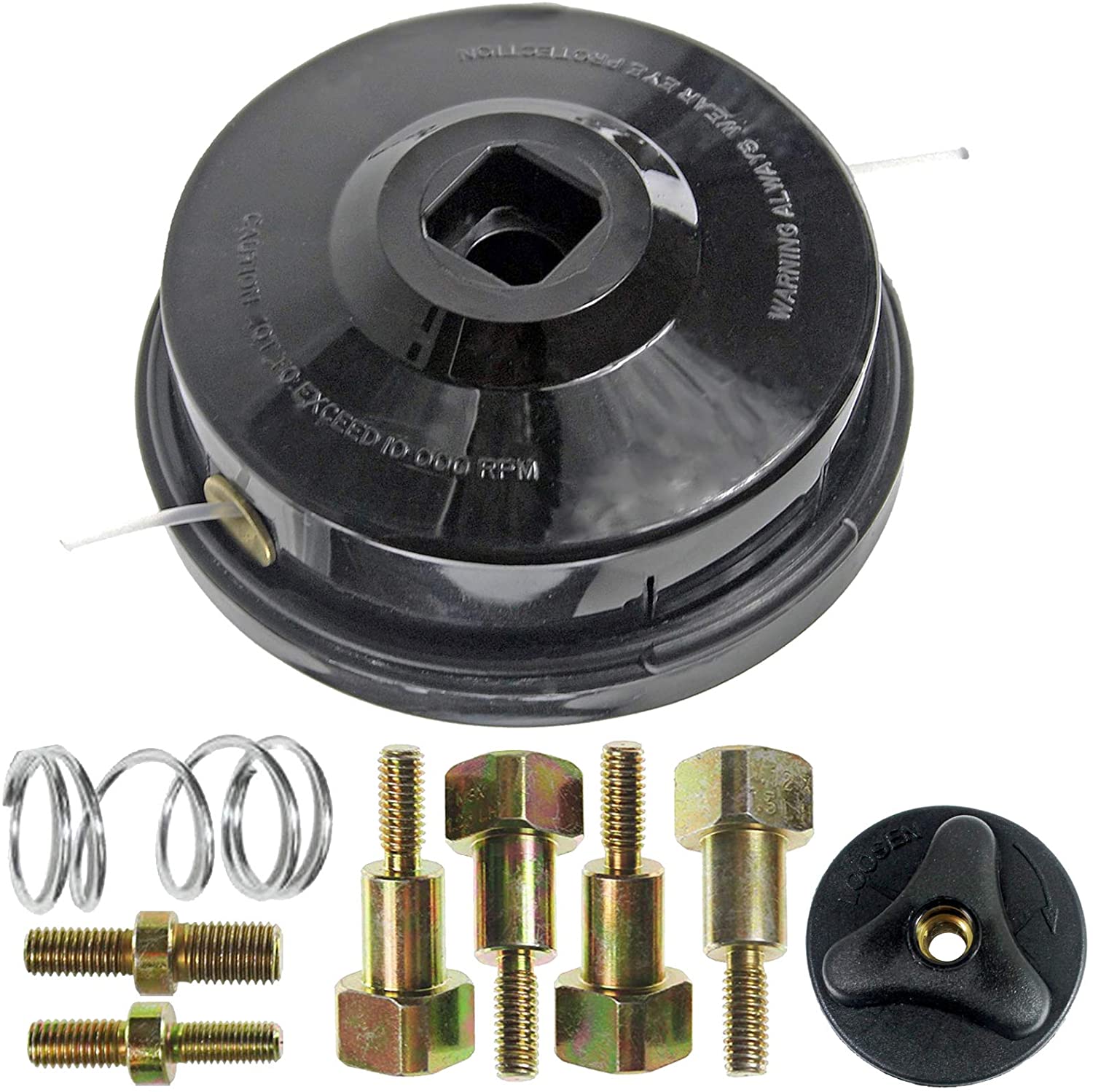 Dual Line Manual Feed Head with Bolts for KAWASAKI Strimmer/Trimmer/Brushcutter