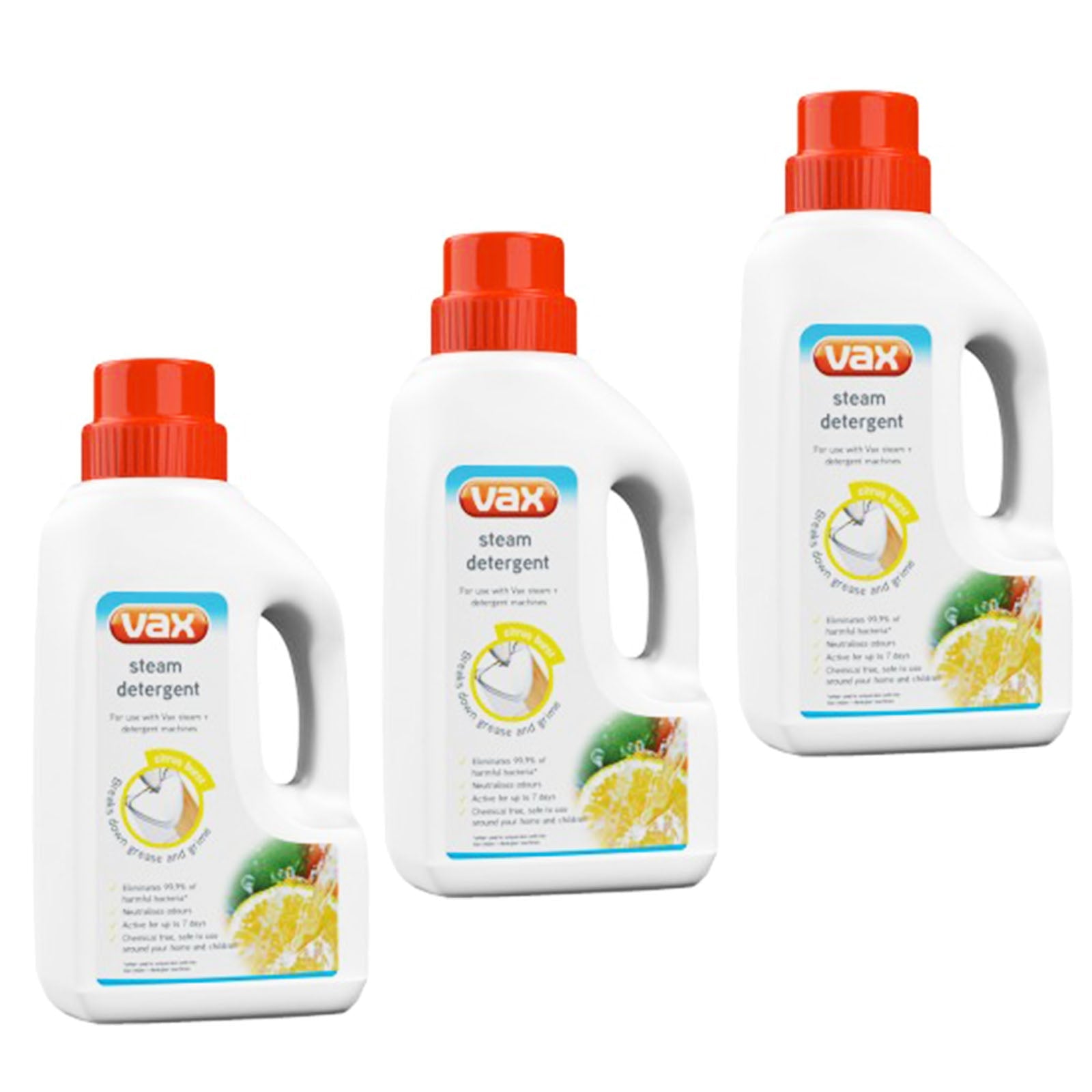 Vax Steam Mop Steam Detergent - 500ml - 1-9-131627-01 - 1913162701 (3 x Bottles)