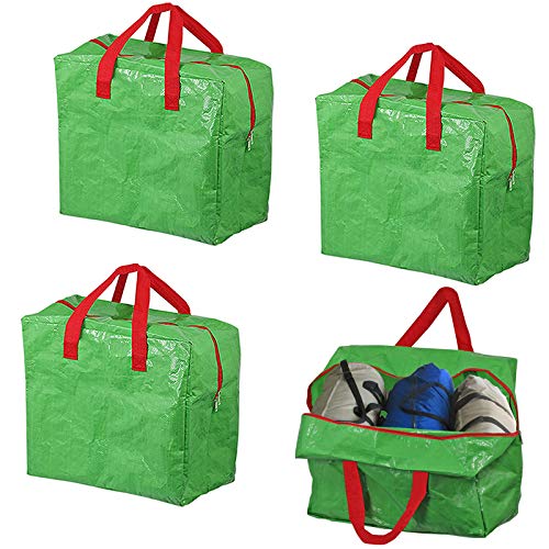 Large Car Boot Trunk Travel Organiser Storage Bag (Pack of 4, Green, 50L)