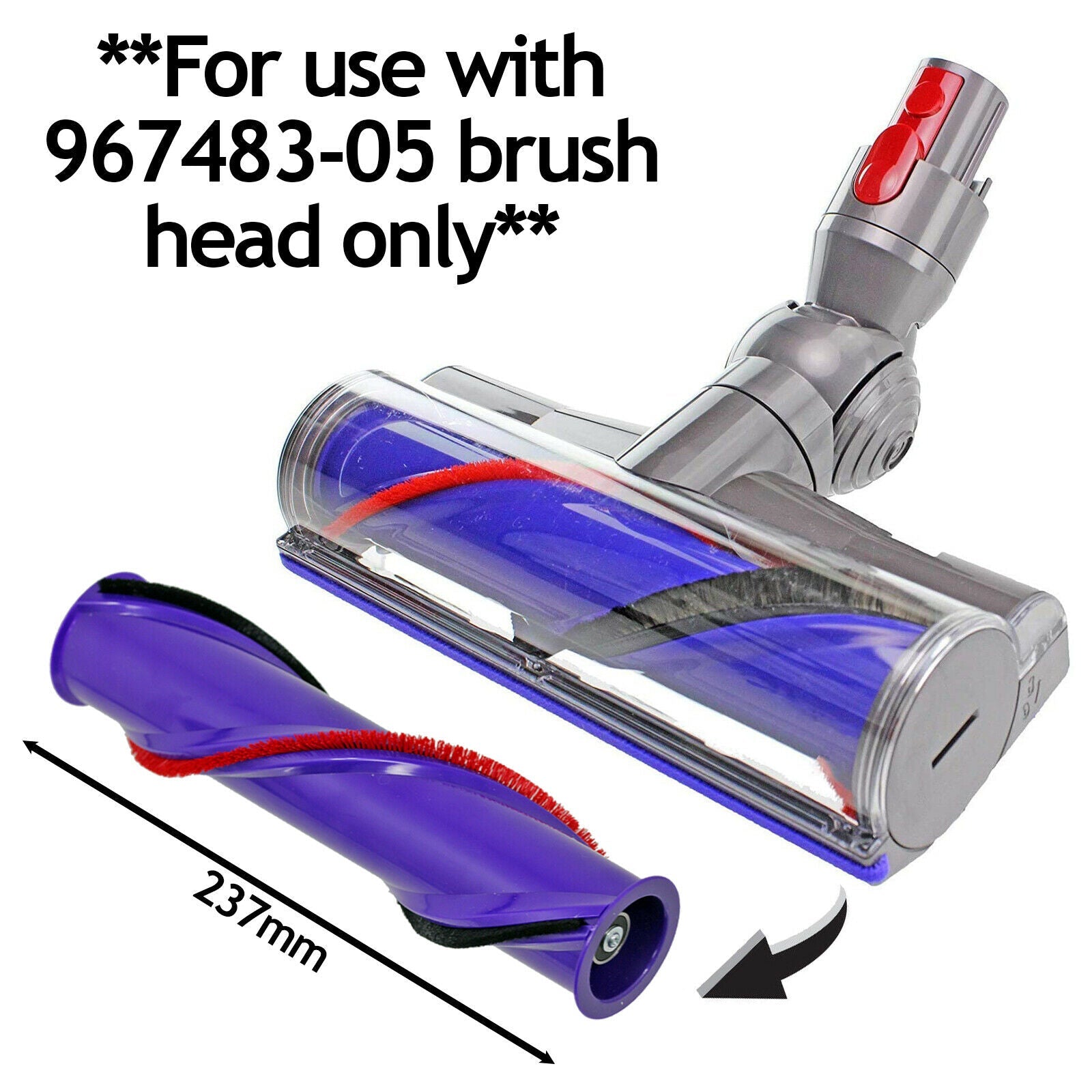 Brushroll Bar for DYSON V10 SV12 Cyclone Cordless Vacuum 237mm Brush Roll Roller