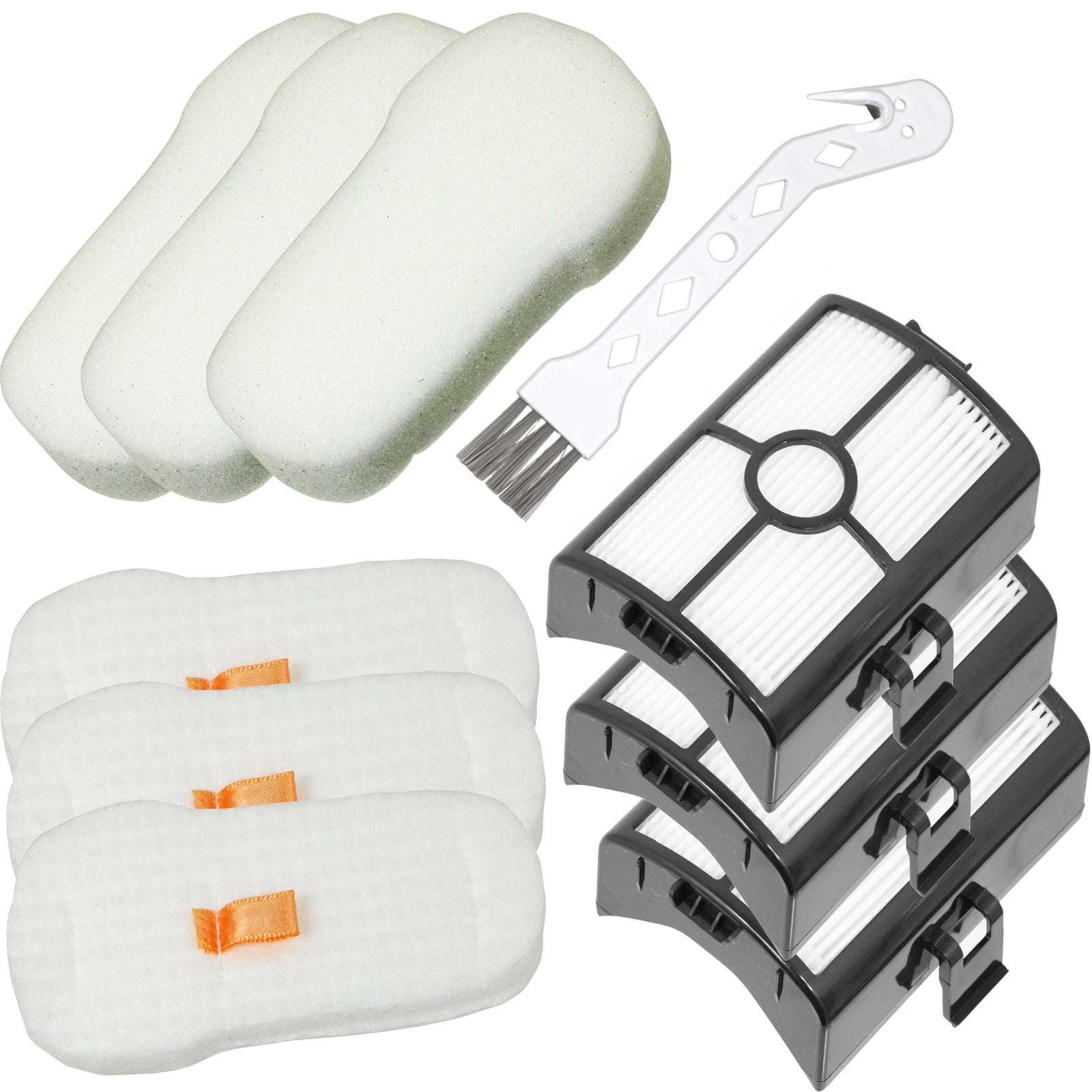 Filter Kit x 3 for SHARK HZ500 HZ500UKT Vacuum Foam Felt Motor HEPA Allergen Filter