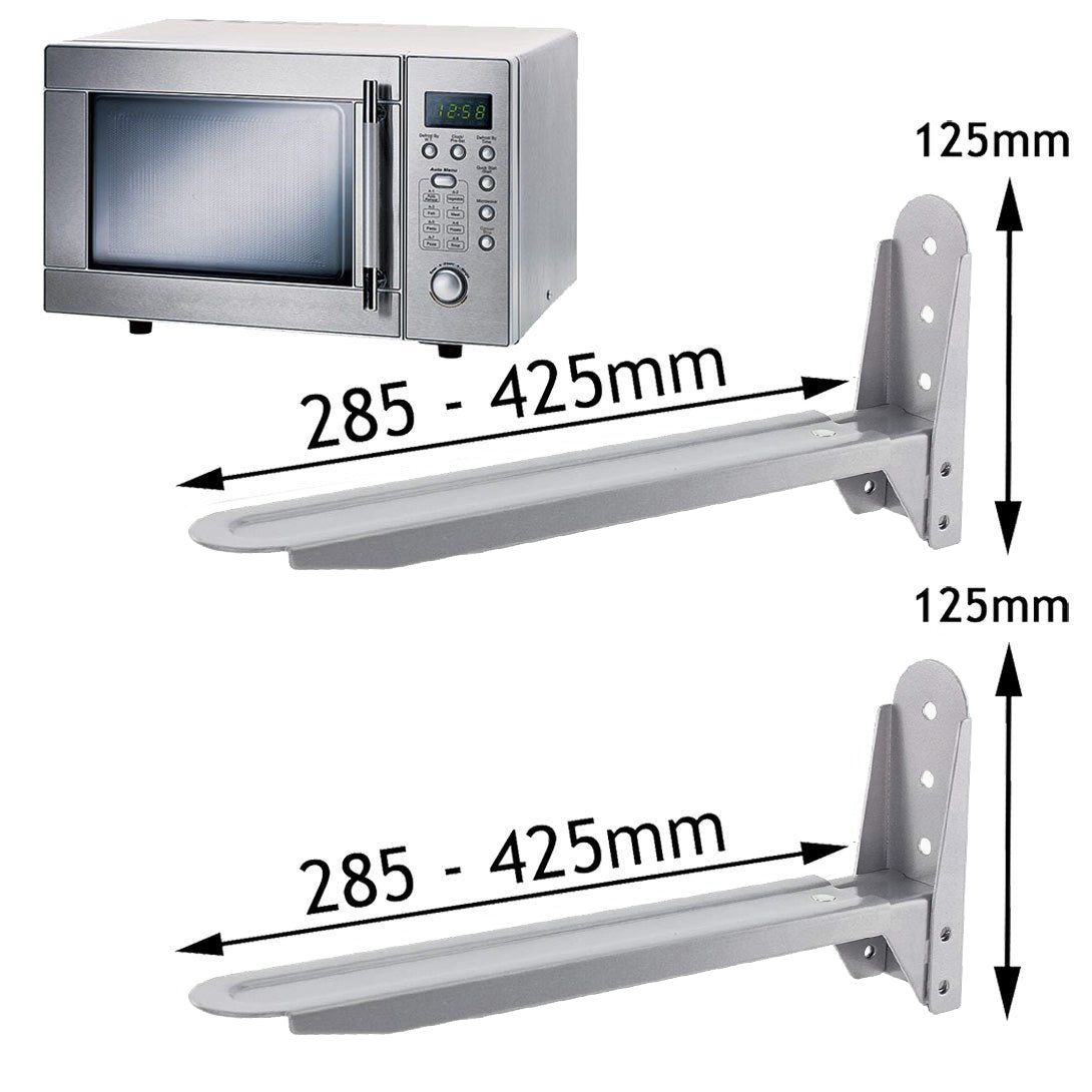 Silver Wall Mount Brackets for Tesco Microwave x 2