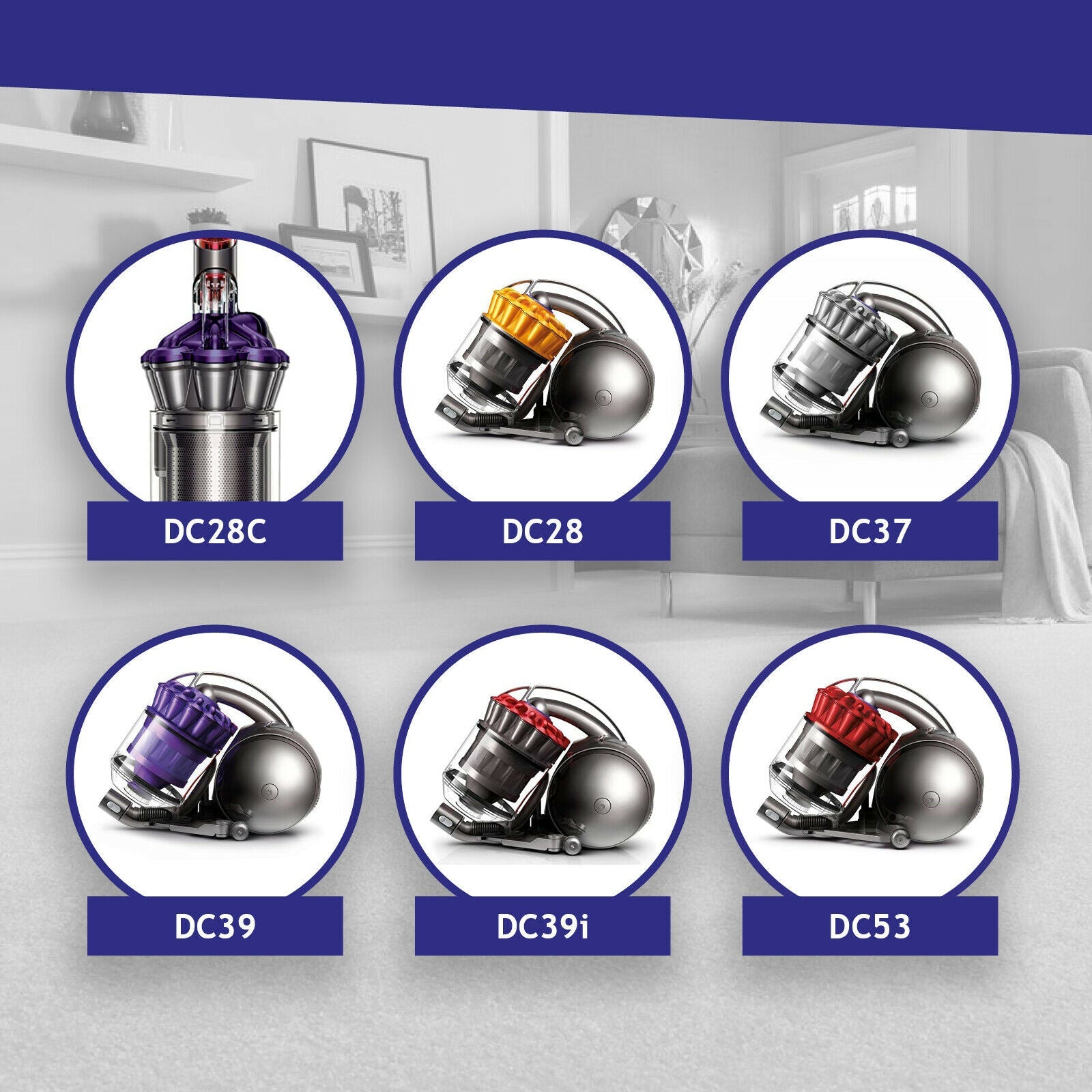 Filter for DYSON DC28 DC37 DC39 DC39i DC53 Vacuum Pre Motor Stick & Seal