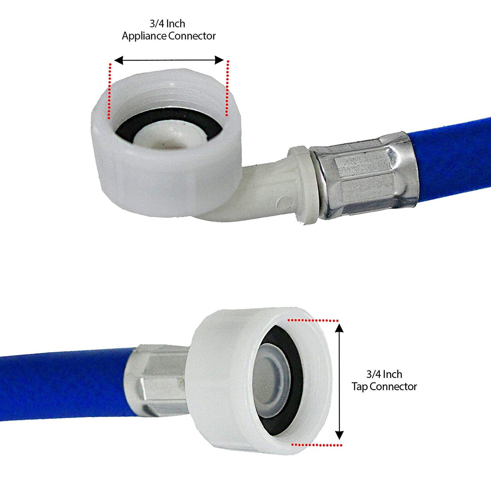 Water Fill Pipe & Drain Hose Extension Kit for Amica Washing Machine Dishwasher (2.5m, 18mm / 22mm)