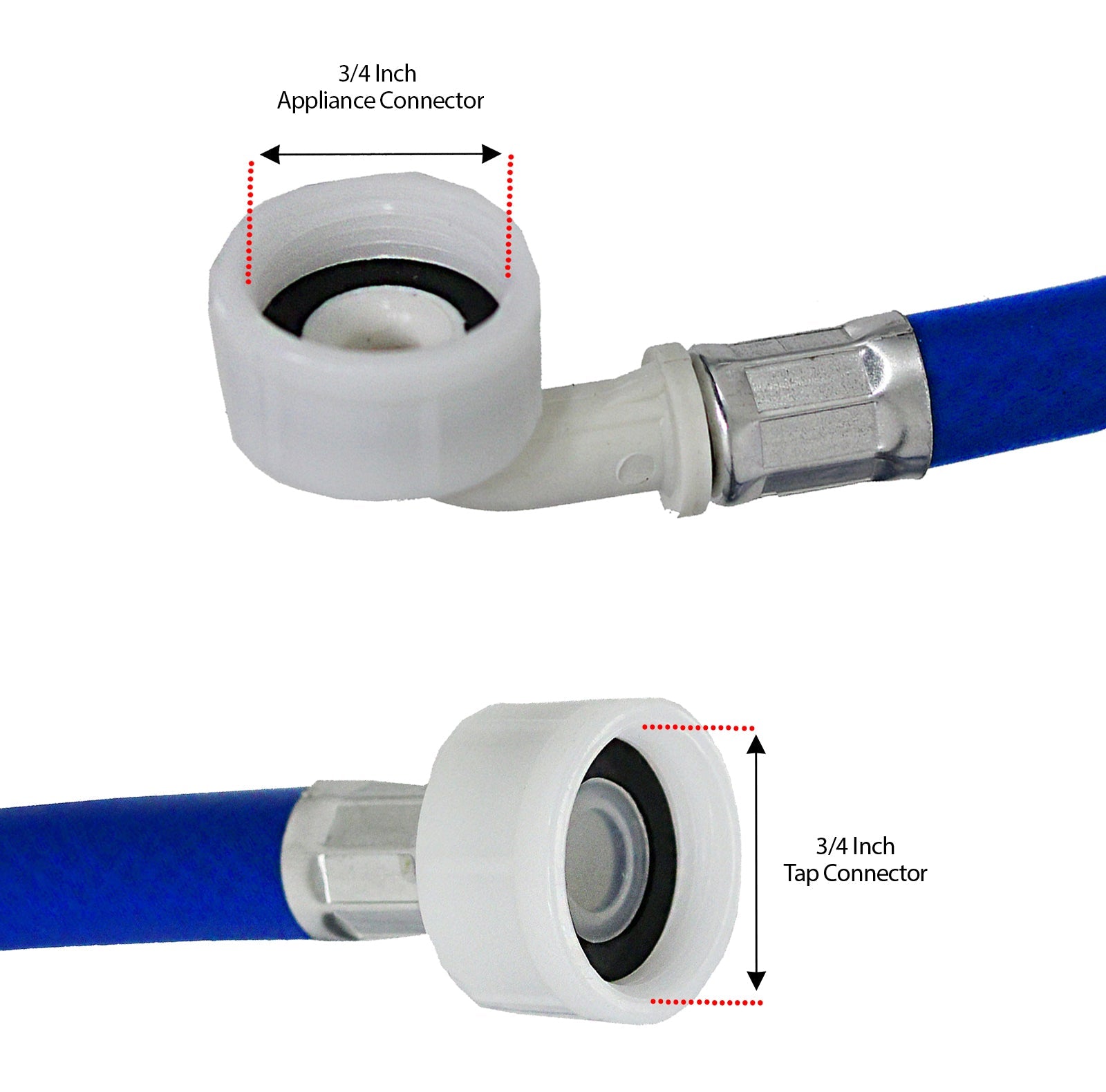 Fill Hose + Drain Hose Extension Set for HOTPOINT ARISTON INDESIT Washing Machine & Dishwasher 5m + 5m (+ PTFE Tape)