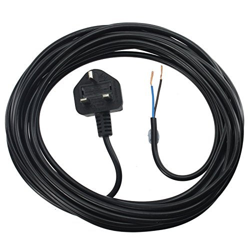 8.4M Metre Black Cable Mains Power Lead for Challenge Lawnmower & Garden Strimmer (UK Plug)