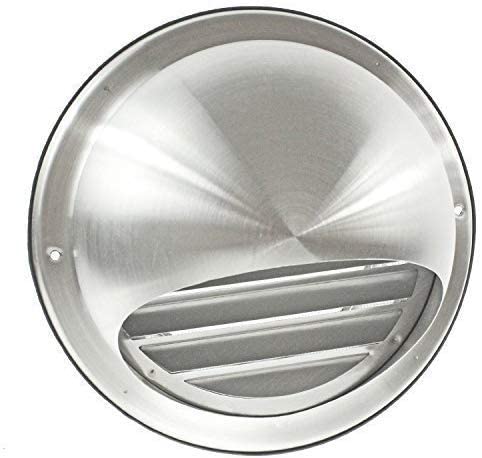 UNIVERSAL Bull Nose Wall Outlet Kit & Extension Hose for Vented Tumble Dryer Air Conditioning Cooker Hood (5" x 3m, Stainless Steel)