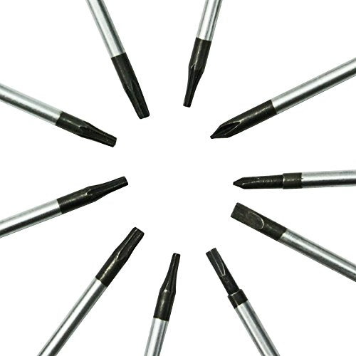 18 Piece Large and Small Precision Screwdriver Set (Phillips, Pozi, Flat, Slotted, Torx + Wall Mountable Bracket)