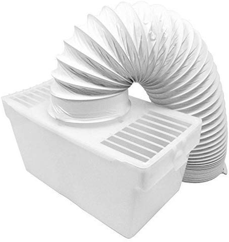 Condenser Box & Extra Long Hose Kit With Connection Ring for Miele Tumble Dryer (4" / 100mm Diameter / 6M Hose)