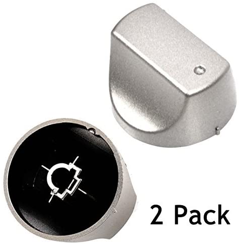 Hot-Ari ix Control Knob Switch for Hotpoint Oven Cooker (Silver, Pack of 2)