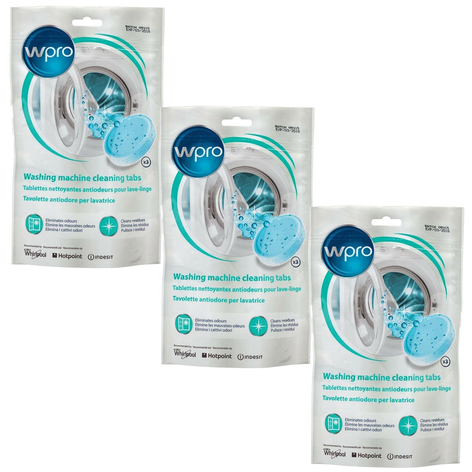 Washing Machine Cleaner Tabs Powerfresh Washer Odour Cleaning Tablets x 9