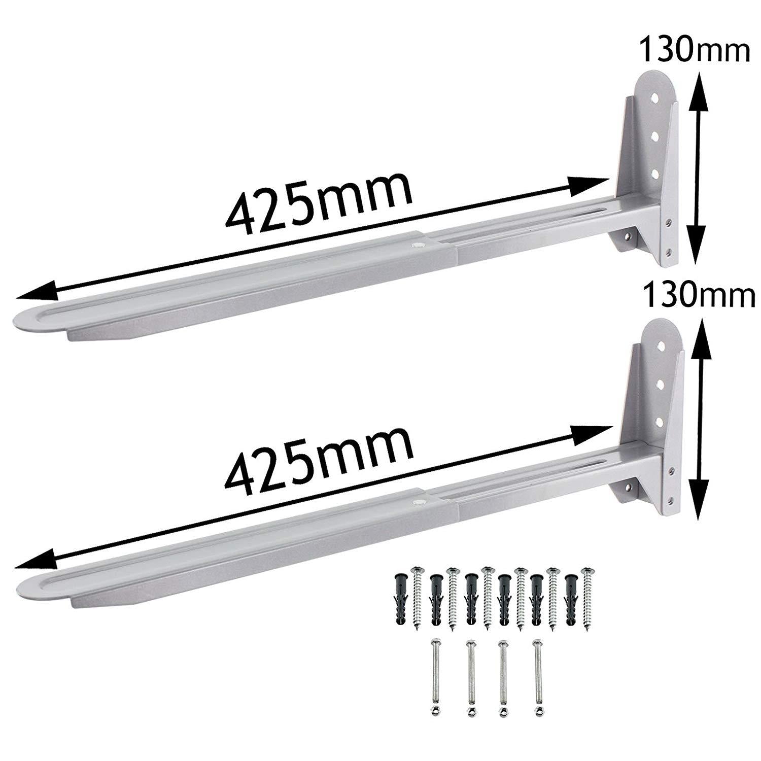 Silver Wall Mount Brackets for Logik Microwave x 2