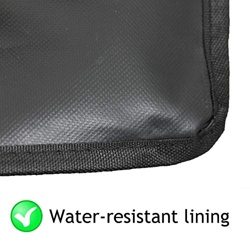 Extra Large Canvas Zipped Storage Bag (100 Litres, Black) Water Resistant lining