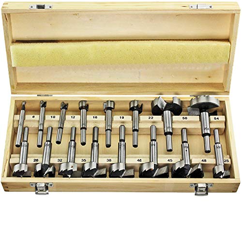 16 Piece Forstner Complete 6mm - 54mm Drill Bit Tool Set