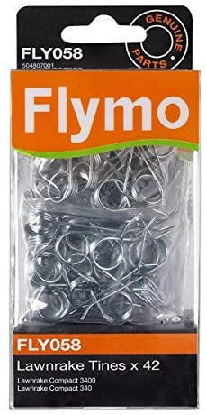 42 x FLYMO Lawnrake Compact 340 3400 FLY058 Lawn Rake Tines Scarifier Part 504807001