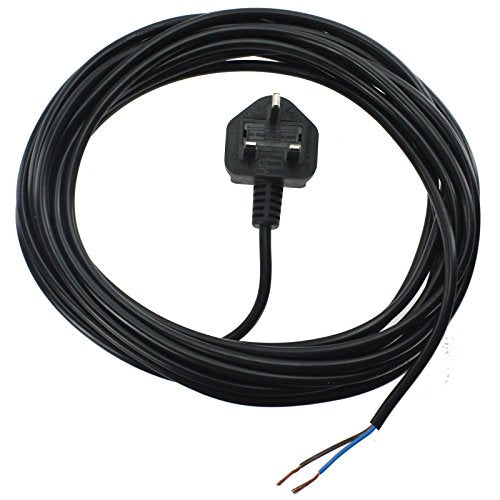 8.4M Metre Black Cable Mains Power Lead for Lawnmower & Garden Strimmer (UK Plug)