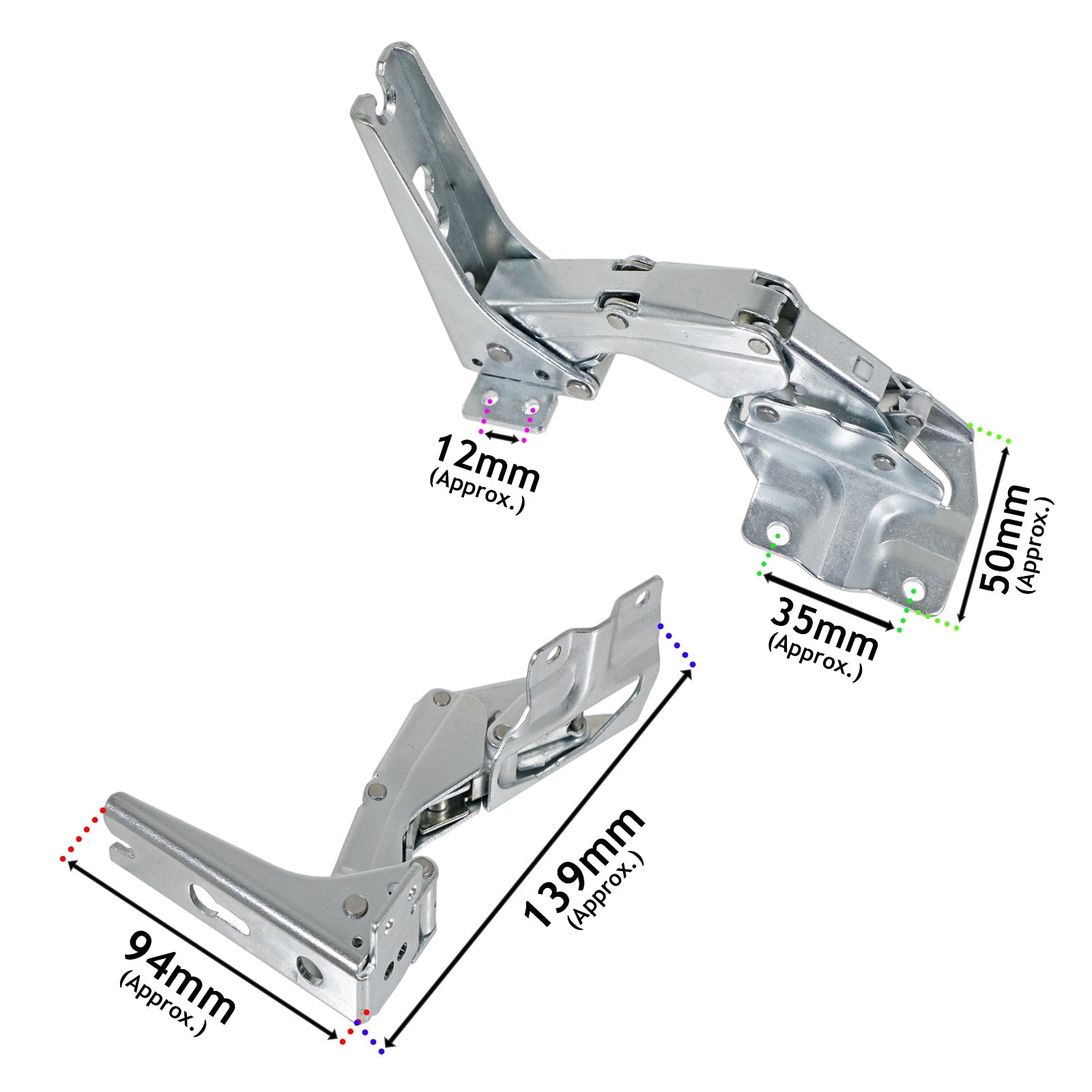 Door Hinges for Bosch Fridge Freezer 3306 3702 3307 3703 5.0 41.5 Pair Hinge