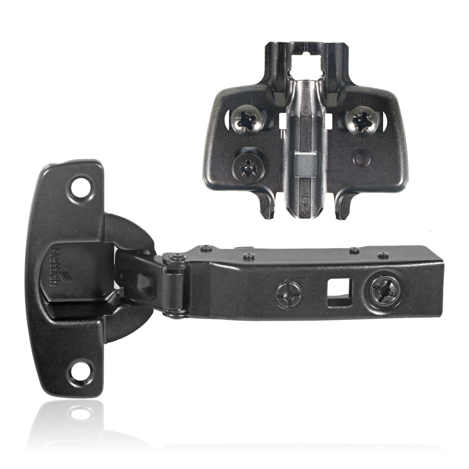 HETTICH Hinge Sensys 110 Non Self-Closing Obsidian Black + 5mm Mount Plate + Jig