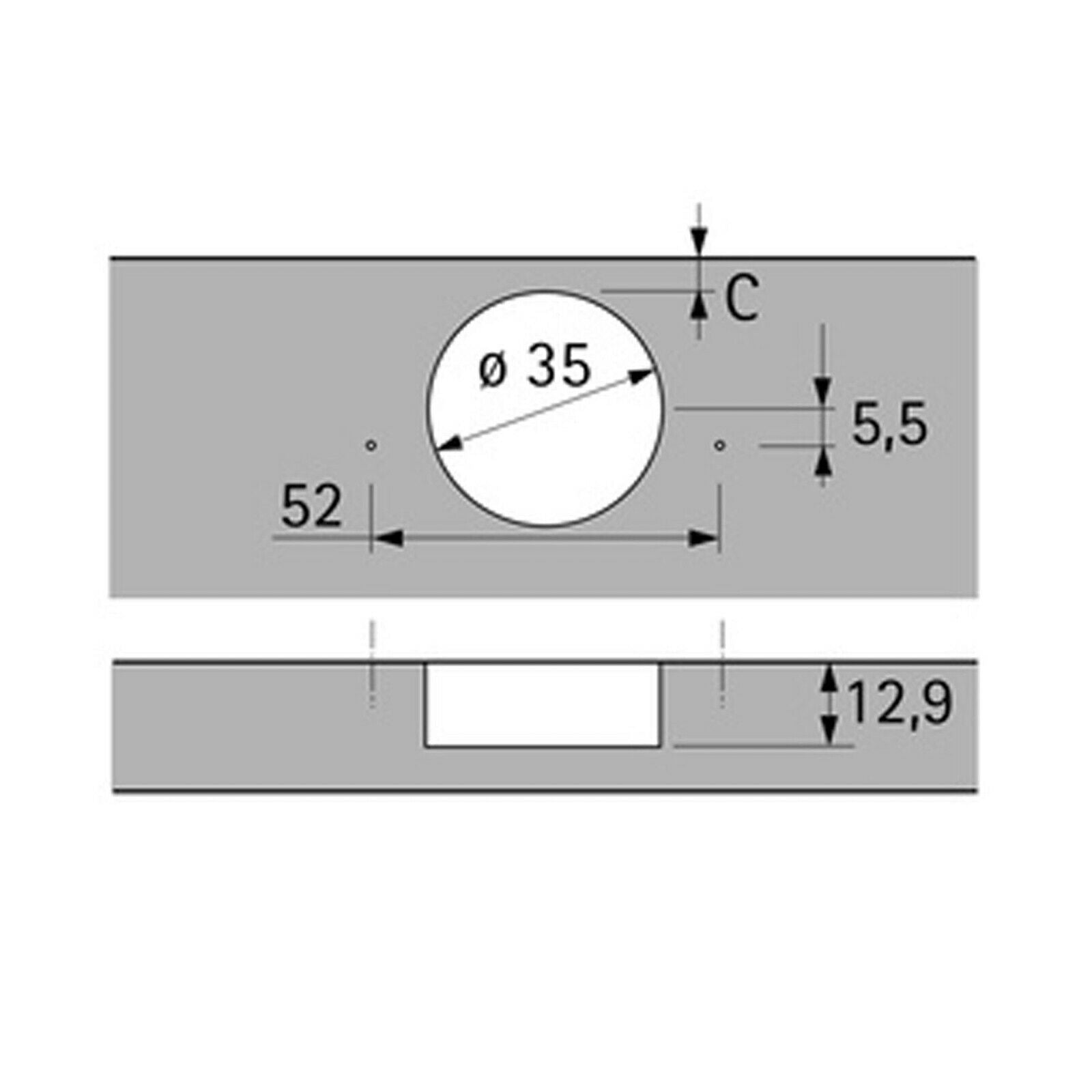 HETTICH Hinge Sensys 110 Non Self-Closing Obsidian Black + 5mm Mount Plate + Jig