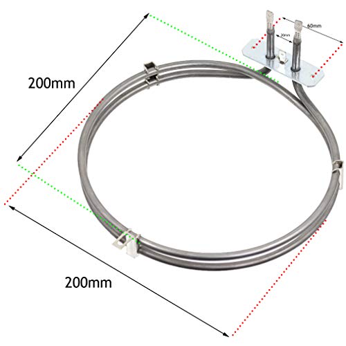 Fan Oven Element compatible with Blomberg further measurements