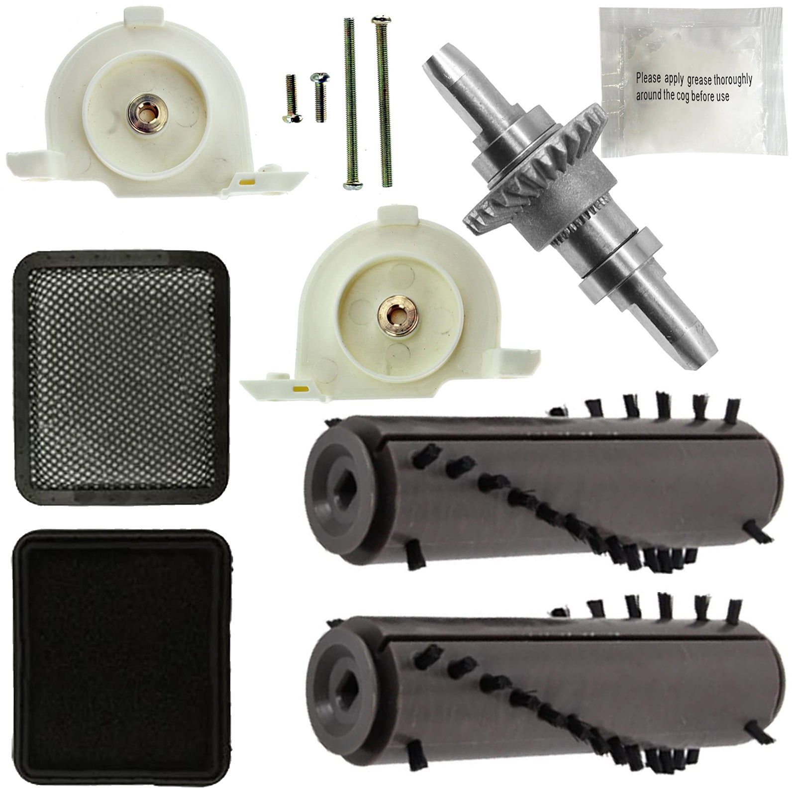 Brushroll Bars + End Caps Kit + Washable Filters + Drive Cog Shaft Spindle