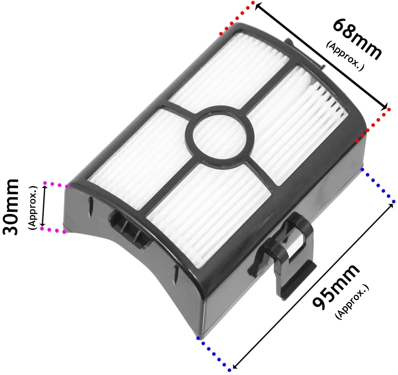 Filter Kit for SHARK HZ500 HZ500UKT Vacuum Foam Felt & Post Motor Filters (2 of Each)