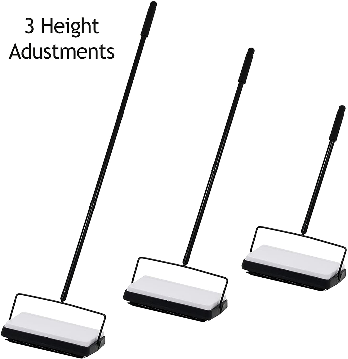 Manual Floor Sweeper Broom Carpet Hard Floors Lightweight Cleaning Brush Sweeping