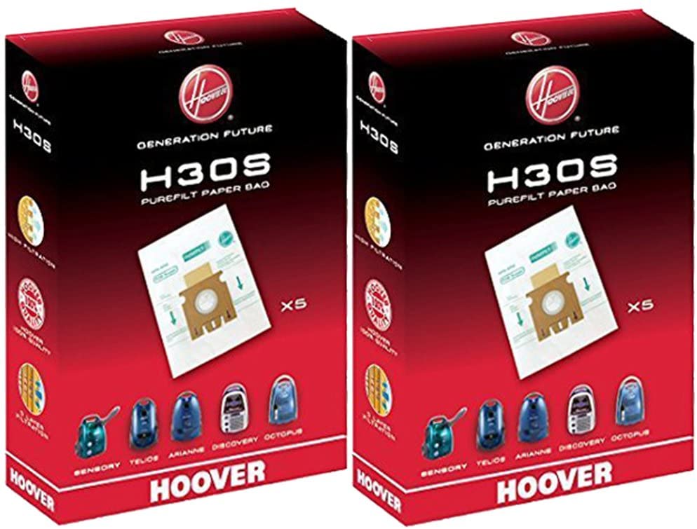 HOOVER Vacuum Cleaner H30S TELIOS ARIANNE SENSORY DISCOVERY OCTOPUS Dust Bag Genuine 09178278 (Pack of 2)