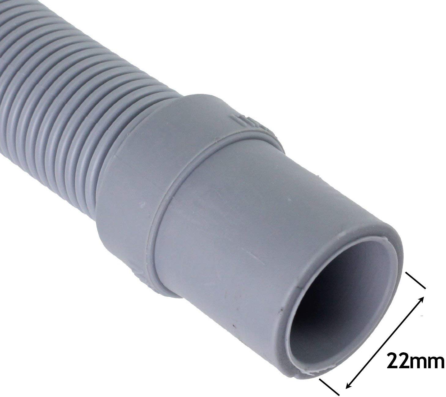 Drain Hose Extension Pipe Kit for Blomberg Washing Machine Dishwasher (2.5m, 19mm / 22mm)