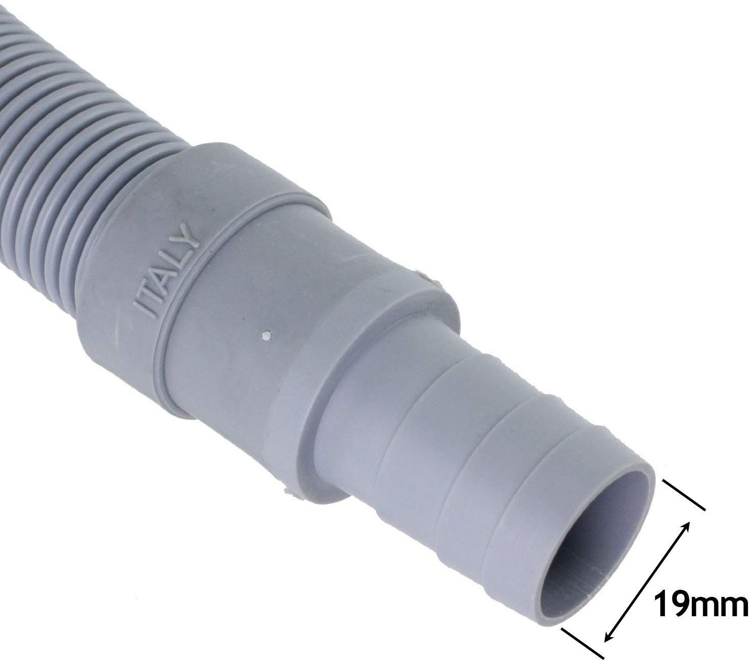 Drain Hose Extension Pipe Kit for Electrolux Washing Machine Dishwasher (2.5m, 19mm / 22mm)