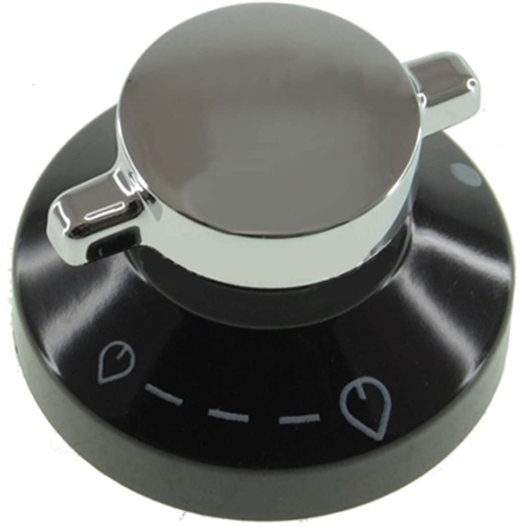 Gas Flame Control Knob for Glen Dimplex Ovens & Cookers (Silver / Blac